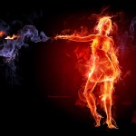 Fire Girl Wallpaper