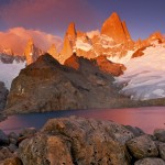sunset in the torres del paine chile hd wallpaper