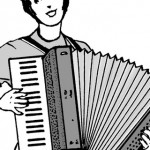 playing accordion mobile wallpaper